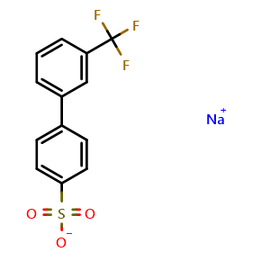 Chemical structure of sodium 3'-(trifluoromethyl)-[1,1'-biphenyl]-4-sulfonate , CAS 1182284-43-0, AChemBlock AD246540