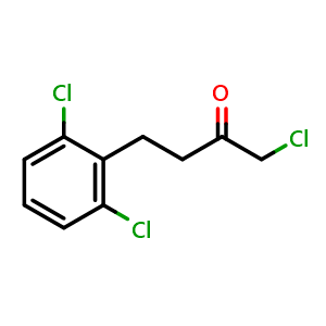 Chemical structure of 1-chloro-4-(2,6-dichlorophenyl)butan-2-one , CAS 2097862-03-6, AChemBlock AD246545