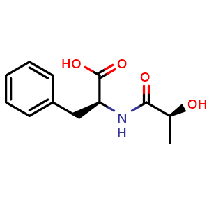 Chemical structure of N-Lactoyl-Phenylalanine , CAS 183241-73-8, AChemBlock AD246549