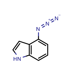 Chemical structure of 4-azido-1H-indole , CAS 81524-73-4, AChemBlock AD246561