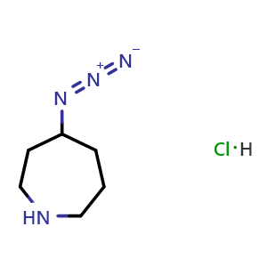 Chemical structure of 4-azidoazepane hydrochloride , CAS 3037692-86-4, AChemBlock AD246563