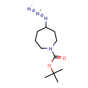 Chemical structure of tert-butyl 4-azidoazepane-1-carboxylate , CAS 2377032-97-6, AChemBlock AD246564