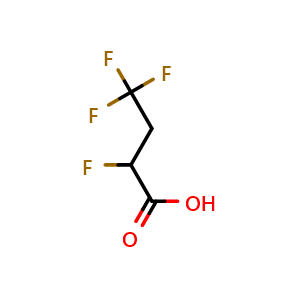 Chemical structure of 2,4,4,4-tetrafluorobutanoic acid , CAS 1011238-71-3, AChemBlock AD246572
