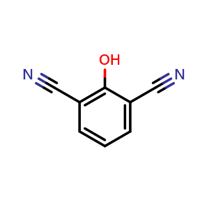 Chemical structure of 2-hydroxybenzene-1,3-dicarbonitrile , CAS 28177-80-2, AChemBlock AD246579