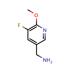 Chemical structure of (5-fluoro-6-methoxy-3-pyridyl)methanamine , CAS 1211532-92-1, AChemBlock AD246592