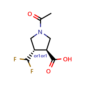 rel-(3S,4S)-1-acetyl-4-(difluoromethyl)pyrrolidine-3-carboxylic acid
