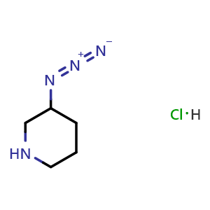 Chemical structure of 3-azidopiperidine hydrochloride , CAS 1909312-22-6, AChemBlock AD246602