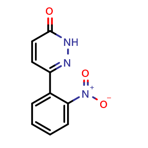 Chemical structure of 6-(2-nitrophenyl)-2,3-dihydropyridazin-3-one , CAS 147849-76-1, AChemBlock AD246613