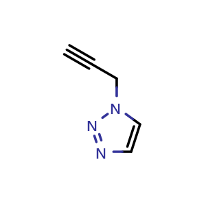 Chemical structure of 1-(prop-2-yn-1-yl)-1H-1,2,3-triazole , CAS 78909-98-5, AChemBlock AD246620