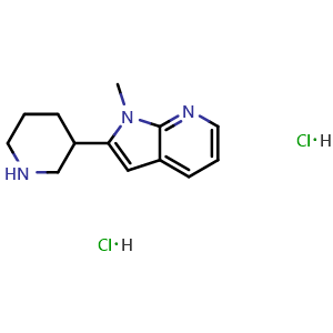 3-{1-methyl-1H-pyrrolo[2,3-b]pyridin-2-yl}piperidine dihydrochloride