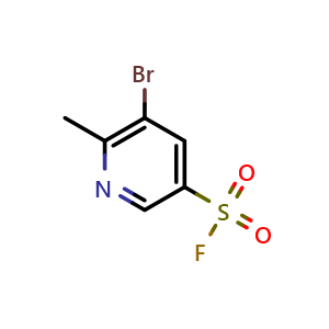 Chemical structure of 5-bromo-6-methylpyridine-3-sulfonyl fluoride , CAS 2303063-80-9, AChemBlock AD246716