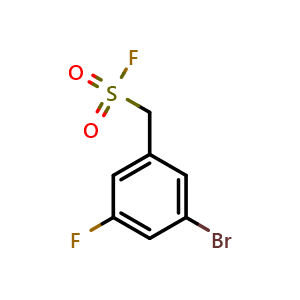 Chemical structure of (3-bromo-5-fluorophenyl)methanesulfonyl fluoride , CAS 2171925-14-5, AChemBlock AD246717