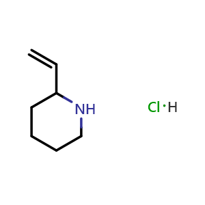 Chemical structure of 2-ethenylpiperidine hydrochloride , CAS 1803608-65-2, AChemBlock AD246737