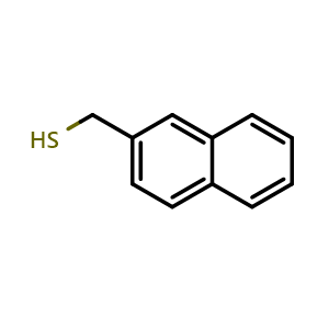 Chemical structure of naphthalen-2-ylmethanethiol , CAS 1076-67-1, AChemBlock AD246764