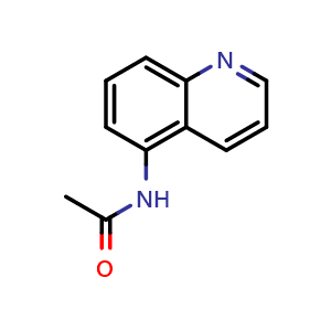 Chemical structure of N-5-Quinolinylacetamide , CAS 42464-80-2, AChemBlock AD246772