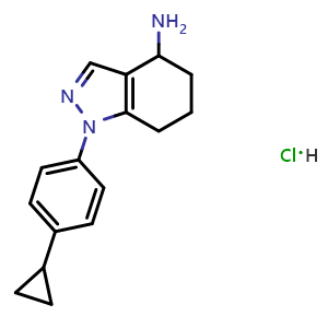 1-(4-cyclopropylphenyl)-4,5,6,7-tetrahydro-1H-indazol-4-amine hydrochloride