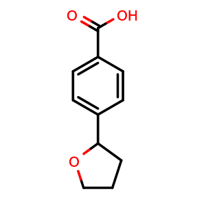 Chemical structure of 4-(tetrahydrofuran-2-yl)benzoic acid , CAS 1368755-48-9, AChemBlock AD246826