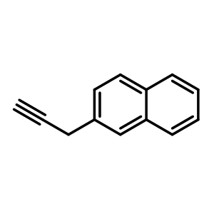 Chemical structure of 2-(prop-2-yn-1-yl)naphthalene , CAS 501127-37-3, AChemBlock AD246839