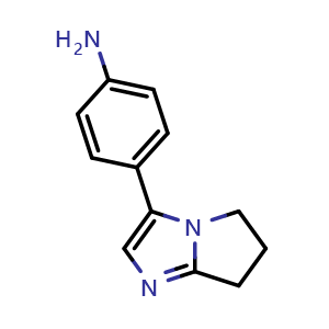 Chemical structure of [4-(6,7-dihydro-5H-pyrrolo[1,2-a]imidazol-3-yl)phenyl]amine , CAS 1216067-81-0, AChemBlock AD246863