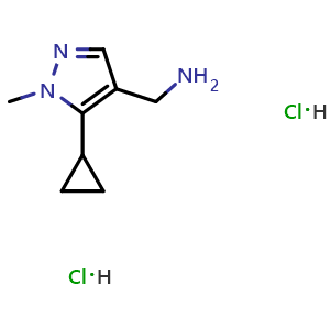 1-(5-cyclopropyl-1-methyl-1H-pyrazol-4-yl)methanamine dihydrochloride