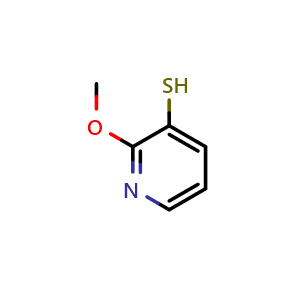 Chemical structure of 2-methoxypyridine-3-thiol , CAS 2229360-57-8, AChemBlock AD246898