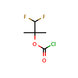 Chemical structure of 1,1-difluoro-2-methylpropan-2-yl carbonochloridate , CAS 912272-01-6, AChemBlock AD246901