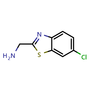 Chemical structure of (6-chloro-1,3-benzothiazol-2-yl)methanamine , CAS 50739-36-1, AChemBlock AD246907