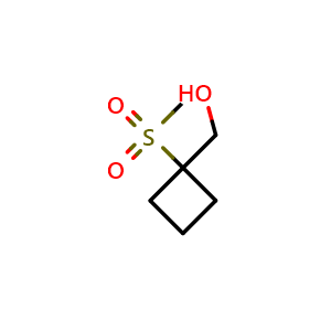 Chemical structure of (1-methanesulfonylcyclobutyl)methanol , CAS 1427024-72-3, AChemBlock AD246921