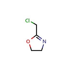 Chemical structure of 2-(chloromethyl)-4,5-dihydro-1,3-oxazole , CAS 13627-32-2, AChemBlock AD246922