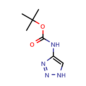 Chemical structure of tert-Butyl N-(1H-1,2,3-triazol-4-yl)carbamate , CAS 1443981-13-2, AChemBlock AD246929