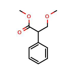 Chemical structure of methyl 3-methoxy-2-phenylpropanoate , CAS 68145-31-3, AChemBlock AD246933