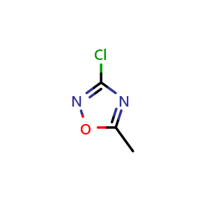 Chemical structure of 3-Chloro-5-methyl-1,2,4-oxadiazole , CAS 1359822-66-4, AChemBlock AD247009