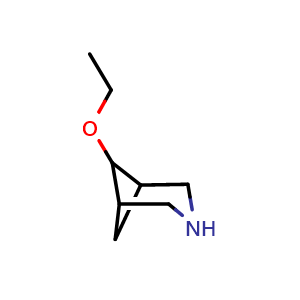 Chemical structure of 6-ethoxy-3-azabicyclo[3.1.1]heptane , CAS 2097983-04-3, AChemBlock AD247029