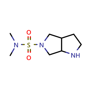 Chemical structure of N,N-dimethyl-octahydropyrrolo[3,4-b]pyrrole-5-sulfonamide , CAS 1552182-41-8, AChemBlock AD247033