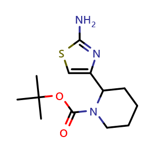 tert-butyl 2-(2-amino-1,3-thiazol-4-yl)piperidine-1-carboxylate