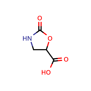 Chemical structure of 2-oxo-1,3-oxazolidine-5-carboxylic acid , CAS 60487-08-3, AChemBlock AD247101