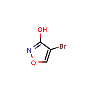 Chemical structure of 4-bromo-1,2-oxazol-3-ol , CAS 31561-94-1, AChemBlock AD247103