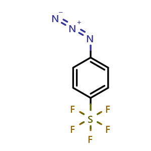 Chemical structure of 1-azido-4-(pentafluoro-lambda6-sulfanyl)benzene , CAS 714-95-4, AChemBlock AD247123