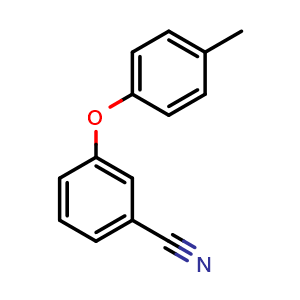 Chemical structure of 3-(4-methylphenoxy)benzonitrile , CAS 253679-51-5, AChemBlock AD247151