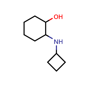 Chemical structure of 2-(cyclobutylamino)cyclohexan-1-ol , CAS 1247916-90-0, AChemBlock AD247156