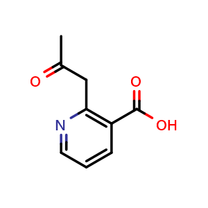 Chemical structure of 2-(2-Oxopropyl)nicotinic acid , CAS 35969-49-4, AChemBlock AD247162