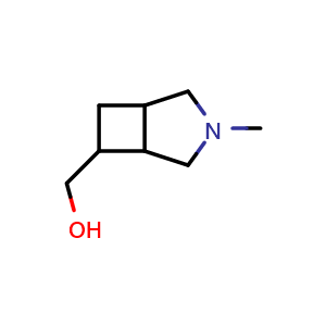 Chemical structure of {3-methyl-3-azabicyclo[3.2.0]heptan-6-yl}methanol , CAS 2384115-88-0, AChemBlock AD247216