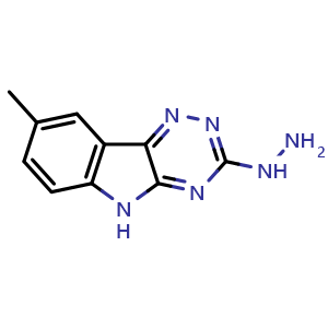 Chemical structure of 3-hydrazinyl-8-methyl-5H-[1,2,4]triazino[5,6-b]indole , CAS 117480-53-2, AChemBlock AD247229