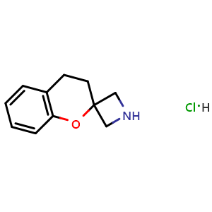 Chemical structure of Spiro[azetidine-3,2'-chromane] hydrochloride , CAS 1263285-14-8, AChemBlock AD247230