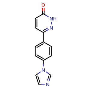 Chemical structure of 6-[4-(1H-Imidazol-1-yl)phenyl]-3(2H)-pyridazinone , CAS 84243-59-4, AChemBlock AD247259
