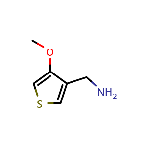 Chemical structure of [(4-methoxy-3-thienyl)methyl]amine , CAS 1428233-70-8, AChemBlock AD247288