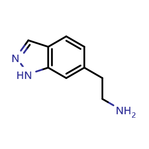 Chemical structure of 2-(1H-Indazol-6-yl)ethanamine , CAS 1159511-47-3, AChemBlock AD247291