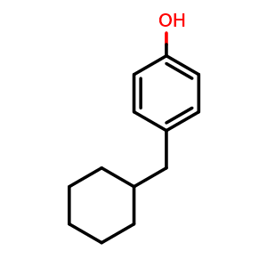 Chemical structure of 4-(cyclohexylmethyl)phenol , CAS 92035-56-8, AChemBlock AD247304