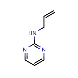 Chemical structure of N-(prop-2-en-1-yl)pyrimidin-2-amine , CAS 5176-93-2, AChemBlock AD247308