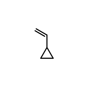 Chemical structure of Vinylcyclopropane , CAS 693-86-7, AChemBlock AD247310